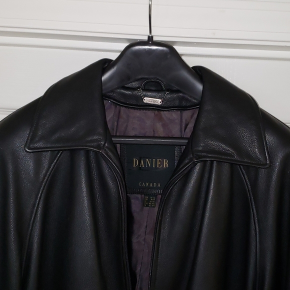 3/4 length leather coat - Picture 3 of 9